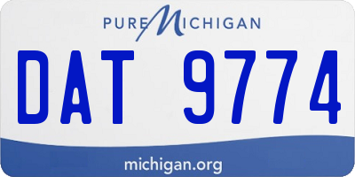 MI license plate DAT9774