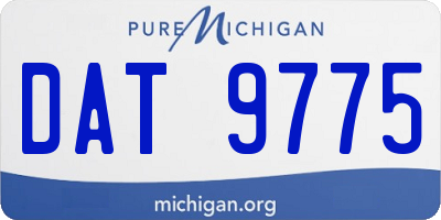 MI license plate DAT9775