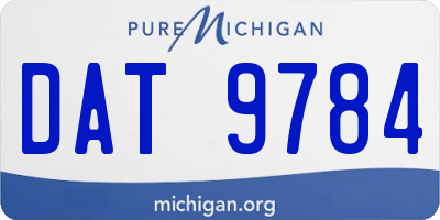 MI license plate DAT9784