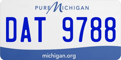 MI license plate DAT9788
