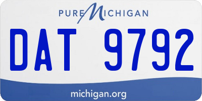 MI license plate DAT9792