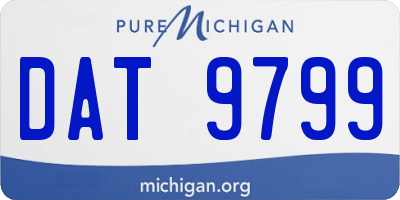 MI license plate DAT9799