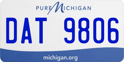 MI license plate DAT9806