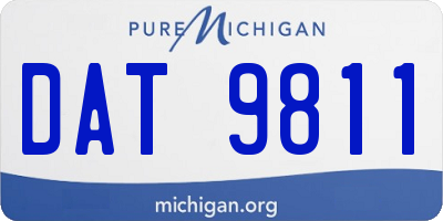 MI license plate DAT9811