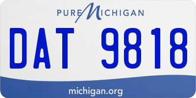 MI license plate DAT9818