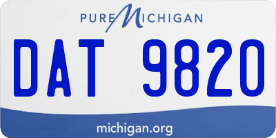 MI license plate DAT9820