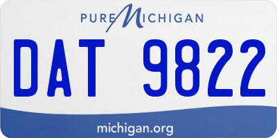 MI license plate DAT9822