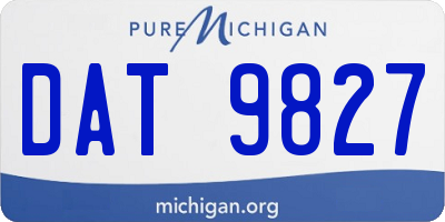 MI license plate DAT9827