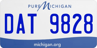 MI license plate DAT9828