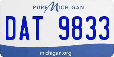 MI license plate DAT9833