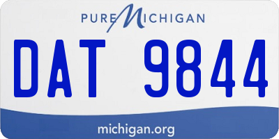 MI license plate DAT9844