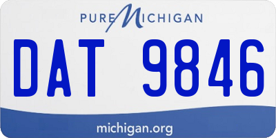 MI license plate DAT9846