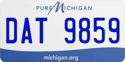 MI license plate DAT9859