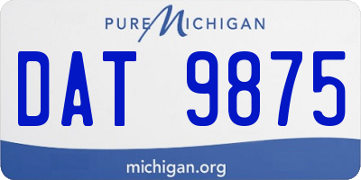 MI license plate DAT9875