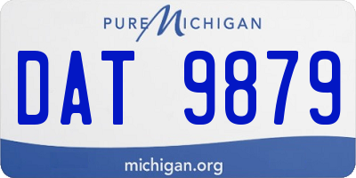 MI license plate DAT9879