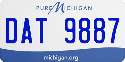 MI license plate DAT9887