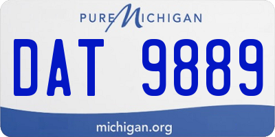 MI license plate DAT9889