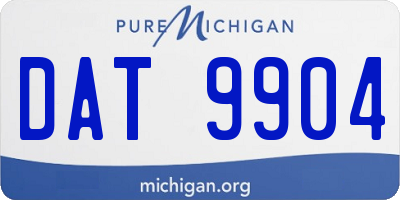 MI license plate DAT9904