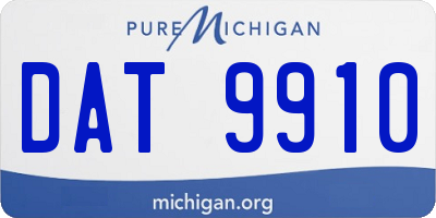 MI license plate DAT9910
