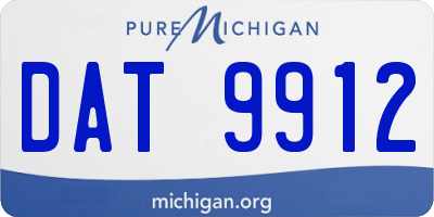 MI license plate DAT9912