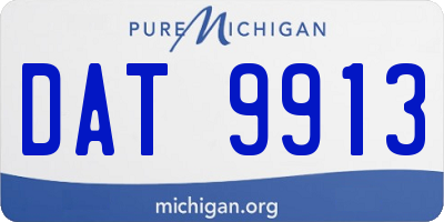 MI license plate DAT9913