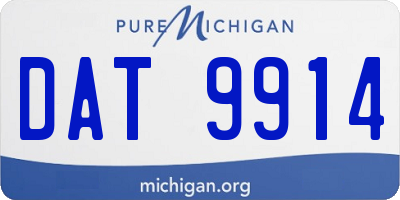 MI license plate DAT9914