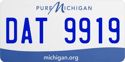 MI license plate DAT9919