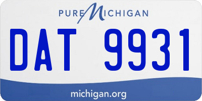 MI license plate DAT9931