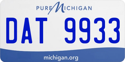 MI license plate DAT9933