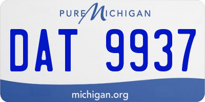 MI license plate DAT9937