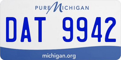 MI license plate DAT9942