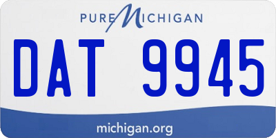 MI license plate DAT9945