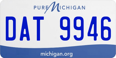 MI license plate DAT9946