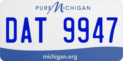 MI license plate DAT9947