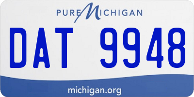 MI license plate DAT9948
