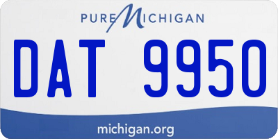 MI license plate DAT9950