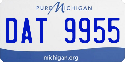 MI license plate DAT9955