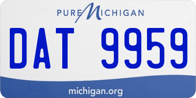 MI license plate DAT9959