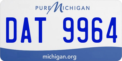 MI license plate DAT9964