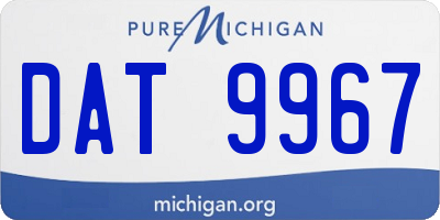 MI license plate DAT9967