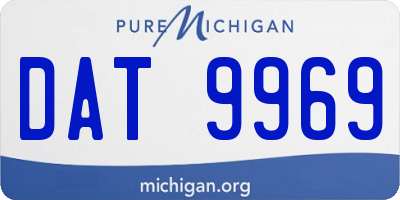 MI license plate DAT9969