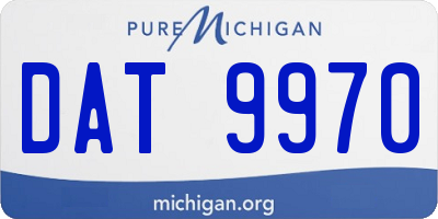 MI license plate DAT9970