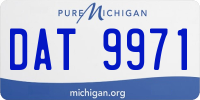 MI license plate DAT9971