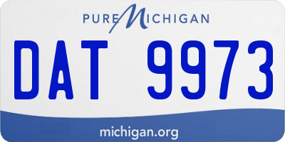 MI license plate DAT9973