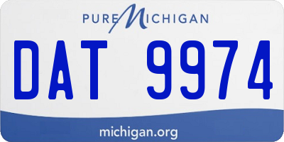 MI license plate DAT9974