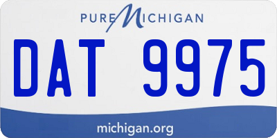 MI license plate DAT9975