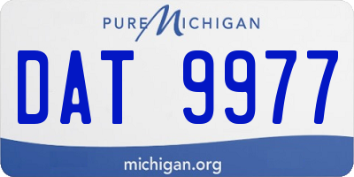 MI license plate DAT9977
