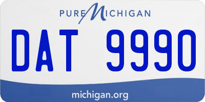 MI license plate DAT9990