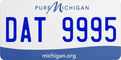 MI license plate DAT9995