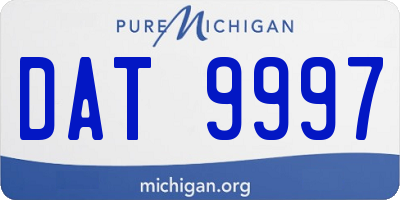 MI license plate DAT9997
